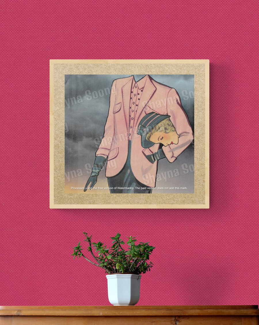 'Couture' print of handmade collage