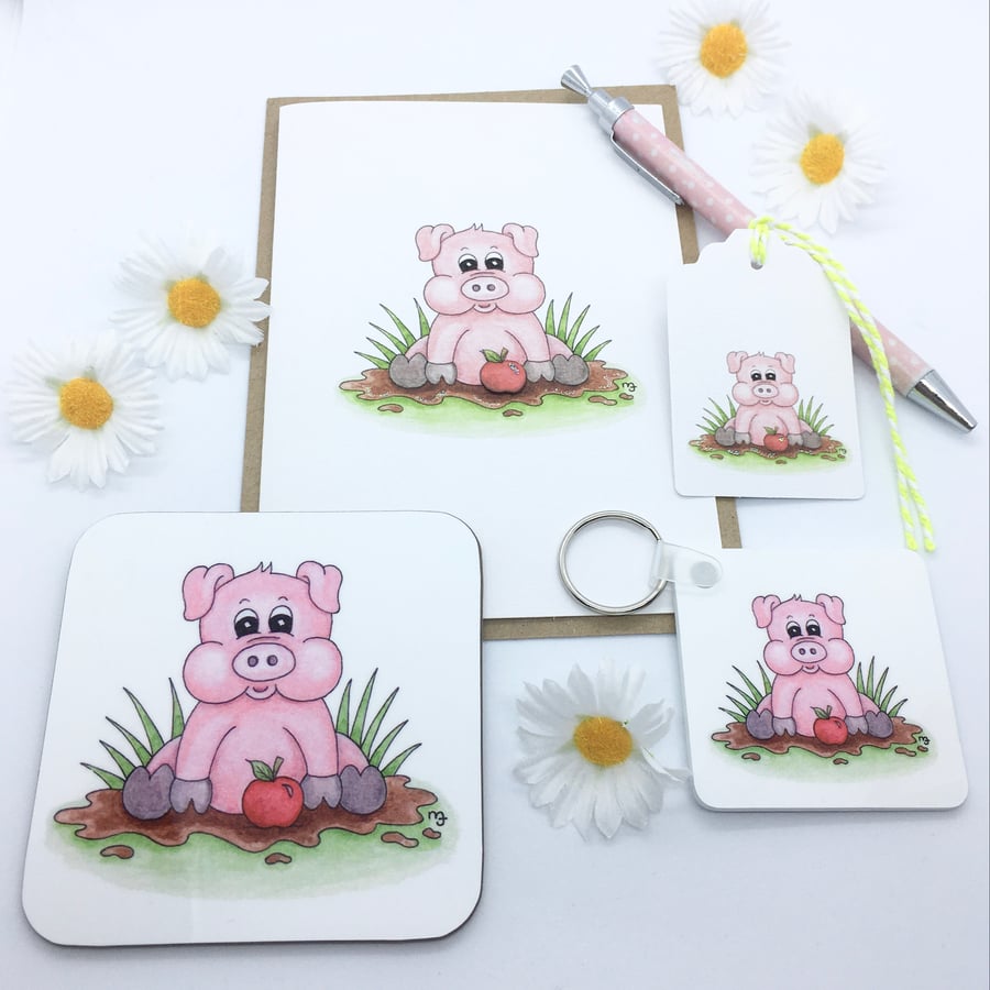 BEAUTIFUL BUNDLE - Little Pig Card & Gift Set