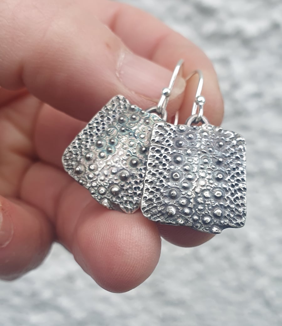 Sea Urchin Square Earrings