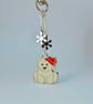 Polar Bear & Snowflake Bag Charm, Winter Accessory, Animal Lover, Gifts For Her  - Image 4