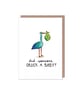 Cute New Baby Pregnant Baby Shower Stork Card