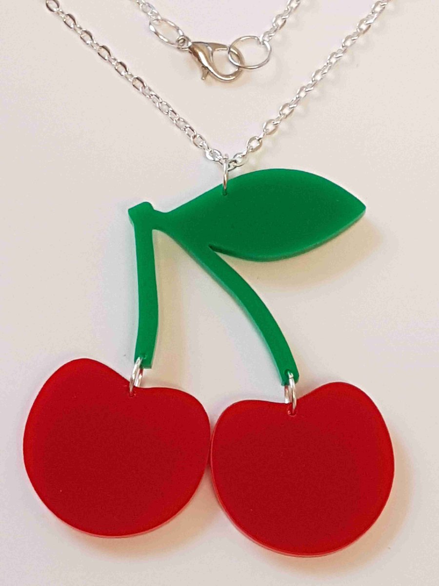 Cherries Fruity Necklace - Acrylic