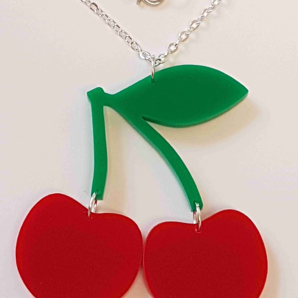 Cherries Fruity Necklace - Acrylic