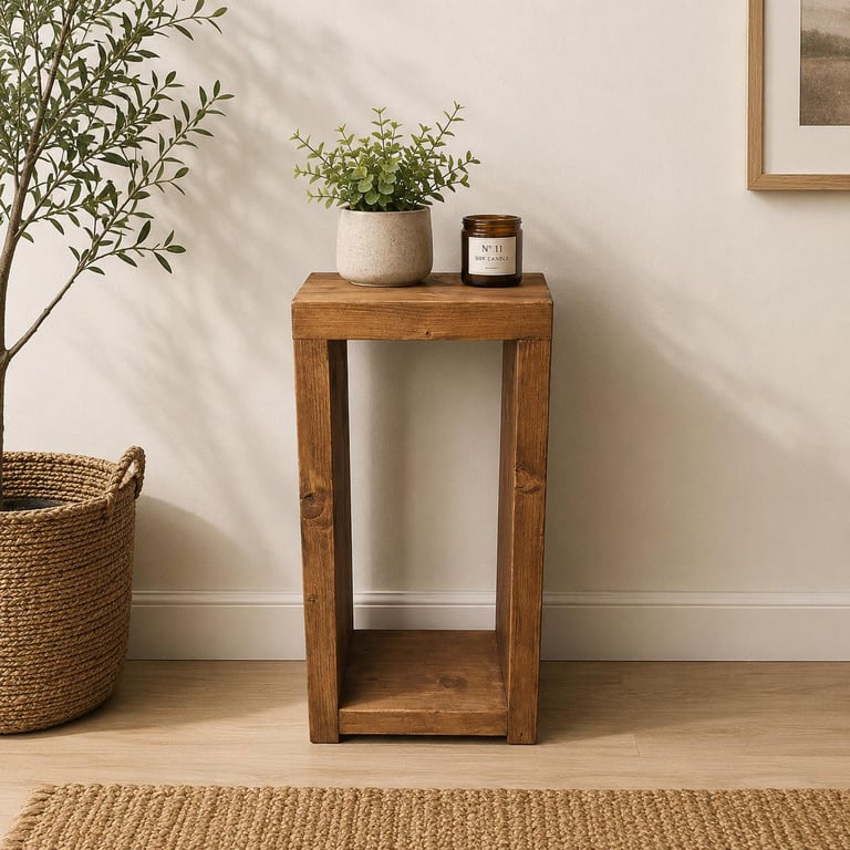 Handmade Rustic Wooden Hallway Cabinet: Farmhouse Console Table