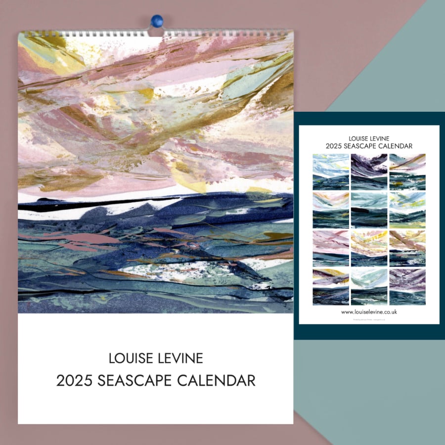 2025 SLIGHTLY SECONDS Seascape Calendar Folksy