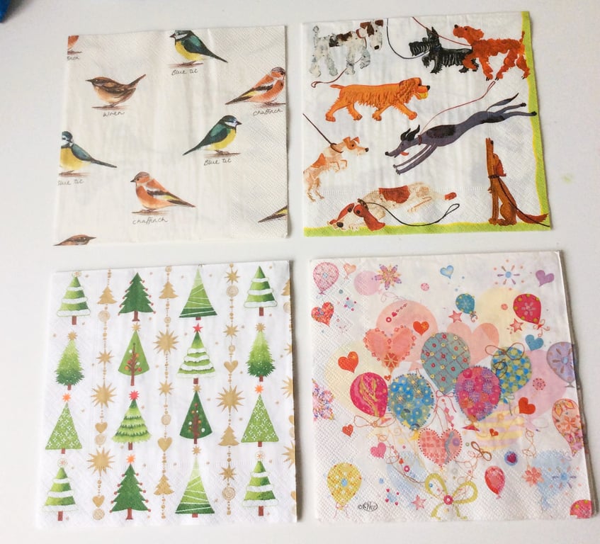 Mixed Design Napkins for Decoupage (Bundle D)