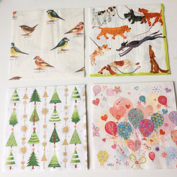 Mixed Design Napkins for Decoupage (Bundle D)