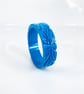 Colourful resin bracelets ornate with carved floral pattern - Image 4