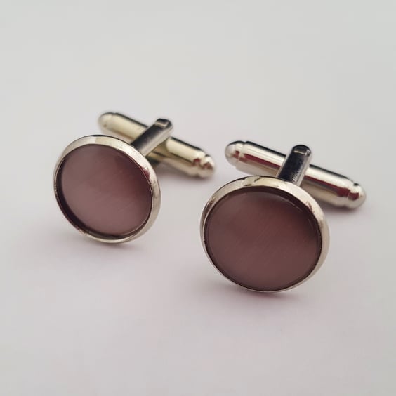 Pale purple gemstone cufflinks