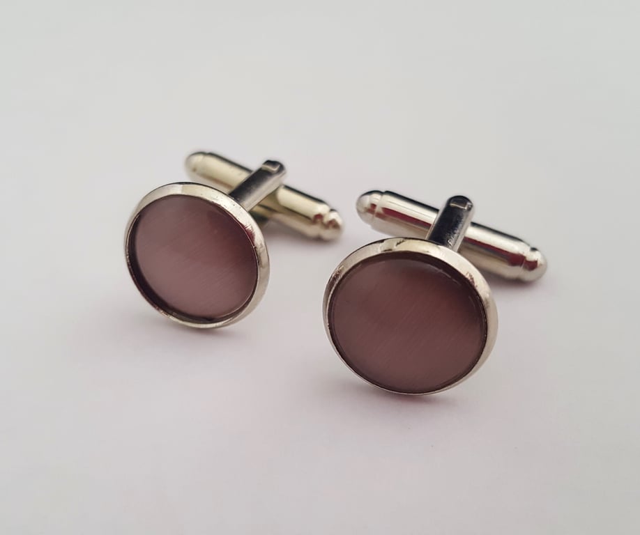 Pale purple gemstone cufflinks