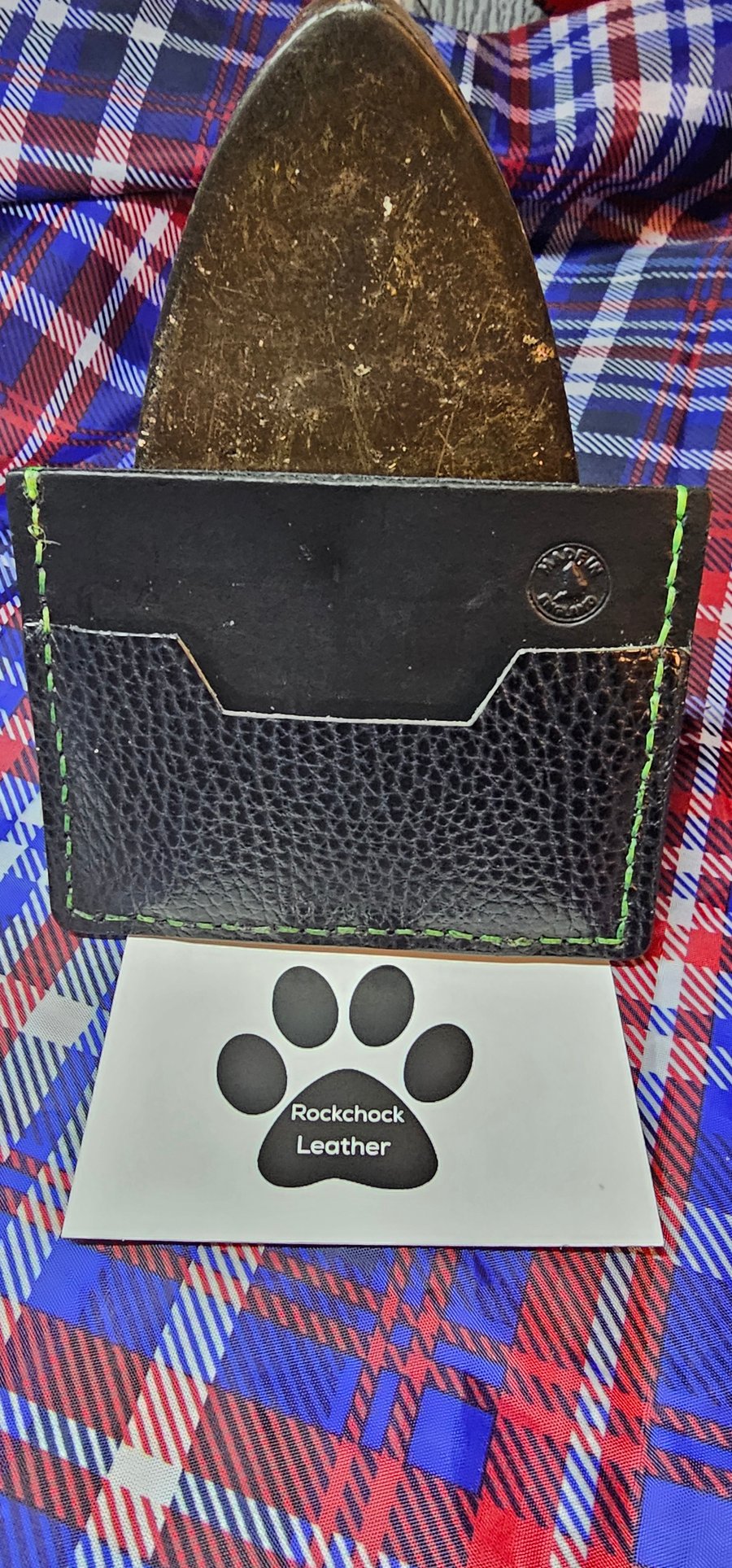 Black leather minimalist wallet 