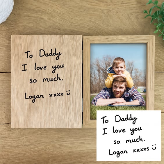Book Style Engraved Wooden Photo Frame