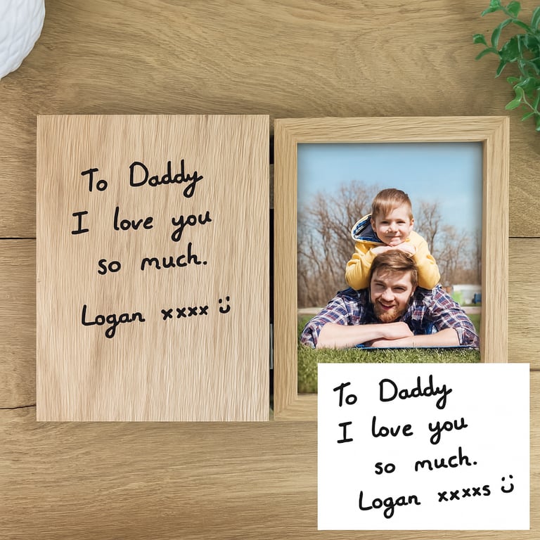 Book Style Engraved Wooden Photo Frame