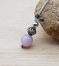 Pink Kunzite pendant necklace. Reiki jewelry uk. Bali Silver bead pendant. 10mm  - Image 2