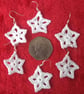 Christmas star earrings, Crochet jewellery, Crochet earrings, Christmas earrings - Image 1