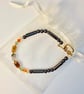 Tourmaline And Hematite Bracelet With Swarovski Crystals - Handmade In Devon - Image 10