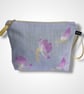 Lilac Magnolias Linen Makeup Bag - Image 1