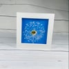 Fused glass dandelion glass art