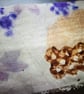 Fine Wool eco printed scarf with silk hand printed borders and hand dyed fringe - Image 7