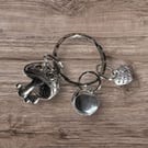 Toadstool Mushroom Bell Keyring Forest Foraging 