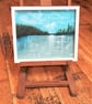 Frozen Lake Painting, Turquoise Winter Landscape, Ready Framed Acrylic Art - Image 3
