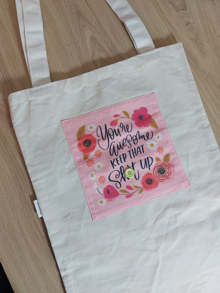 Your auesome keep that up tote bag 