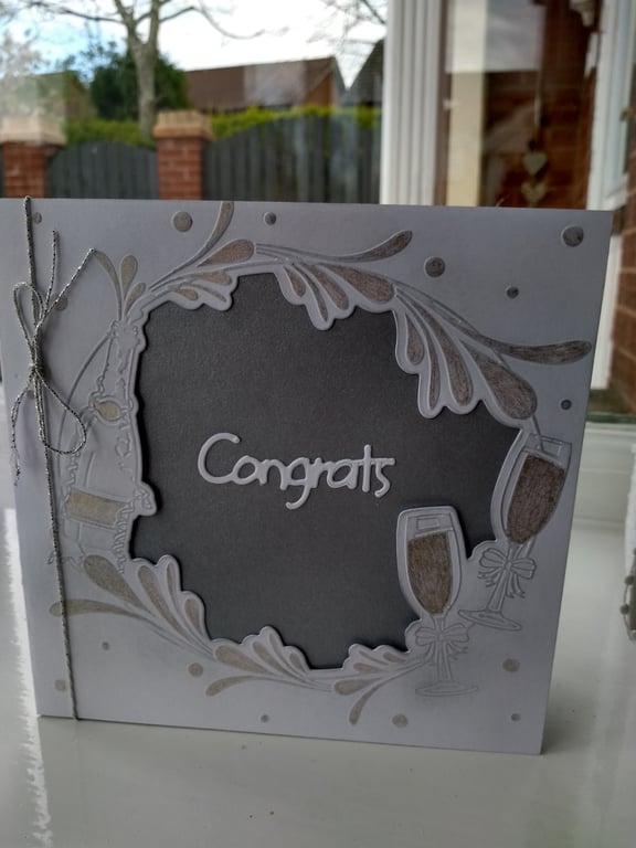 Silver congratulations card