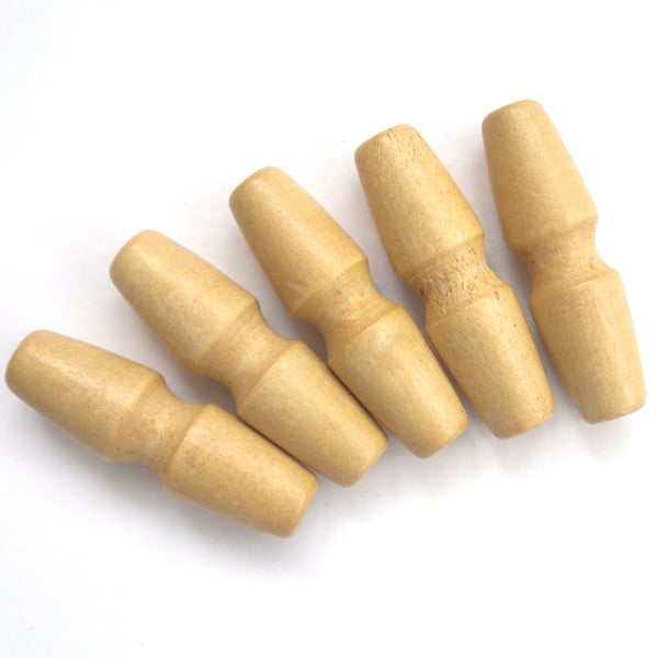 Medium sized wooden toggle buttons , 45mm 