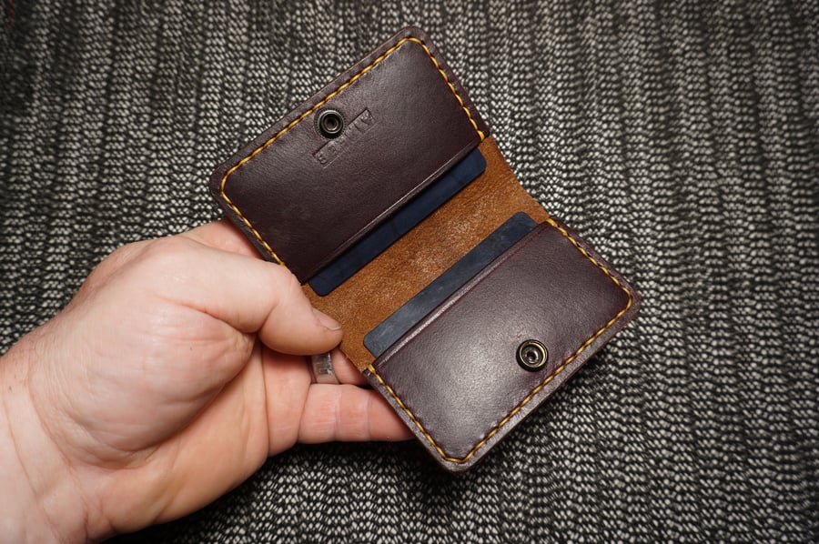 Card Holder Premium Veg Tann Leather Compact Slim Design