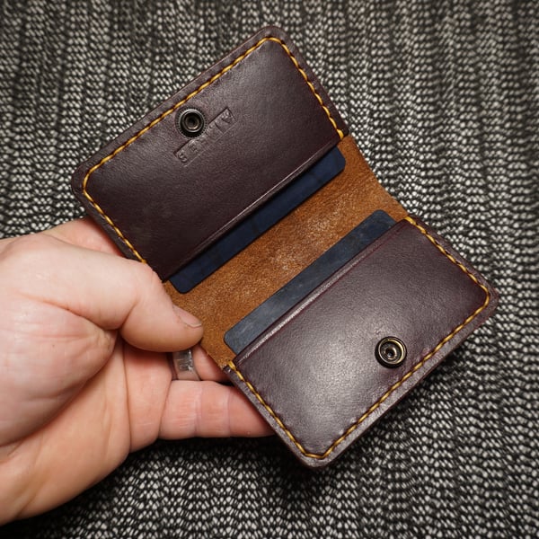 Card Holder Premium Veg Tann Leather Compact Slim Design