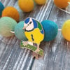 Bluetit Hard Enamel Lapel Pin Brooch