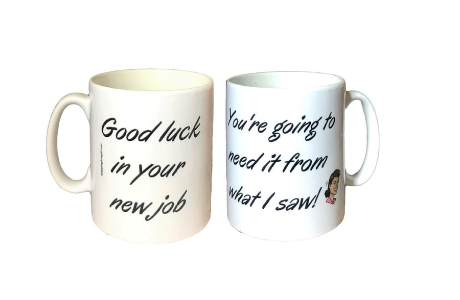 Funny Work Leaving Mug. Mugs for job leaving gifts