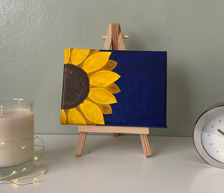 Sunflower acrylic painting deals