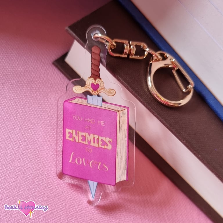 Enemies To Lovers Keychain - Double Sided Keychain - Gifts, Accessories