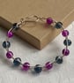 Purple & Blue wire bracelet 