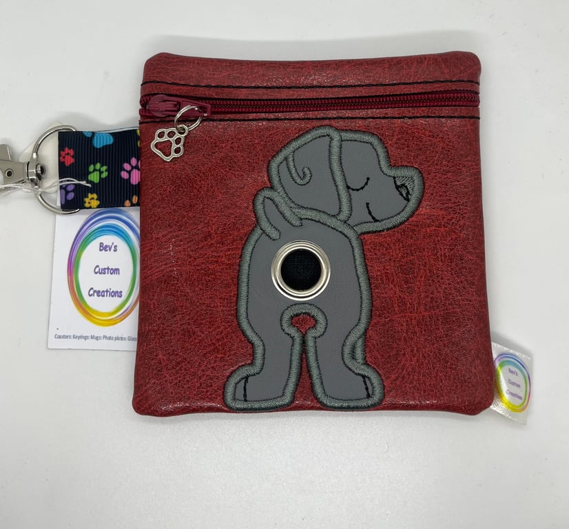 Vizsla Embroidered Poo bag dispenser, 