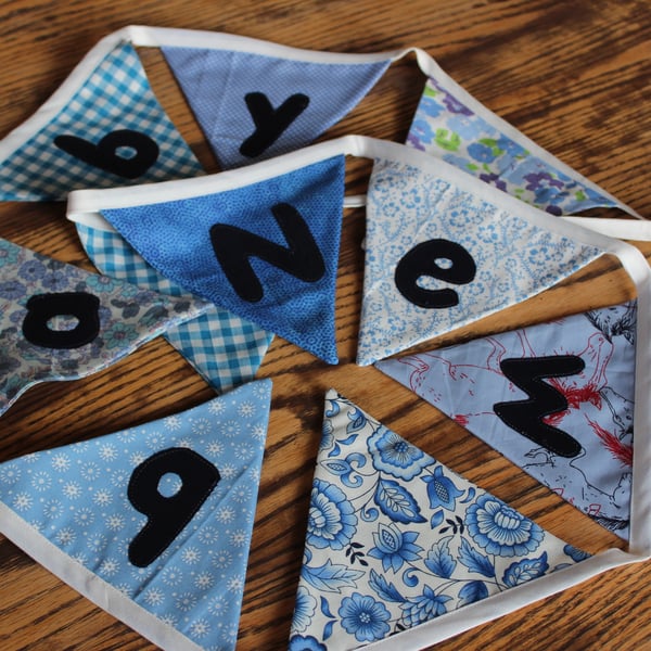 Pretty Blue Baby Bunting