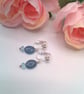 Clip On Earrings with Opaline Ovals and a Crystal, Gift for Her, Colour Choice - Image 9