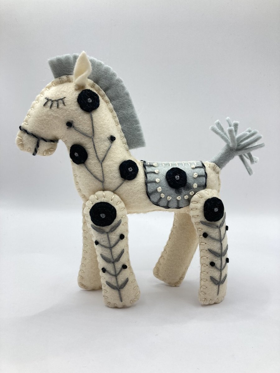 Moondance the Little Hand Embroidered Horse Seconds Sunday