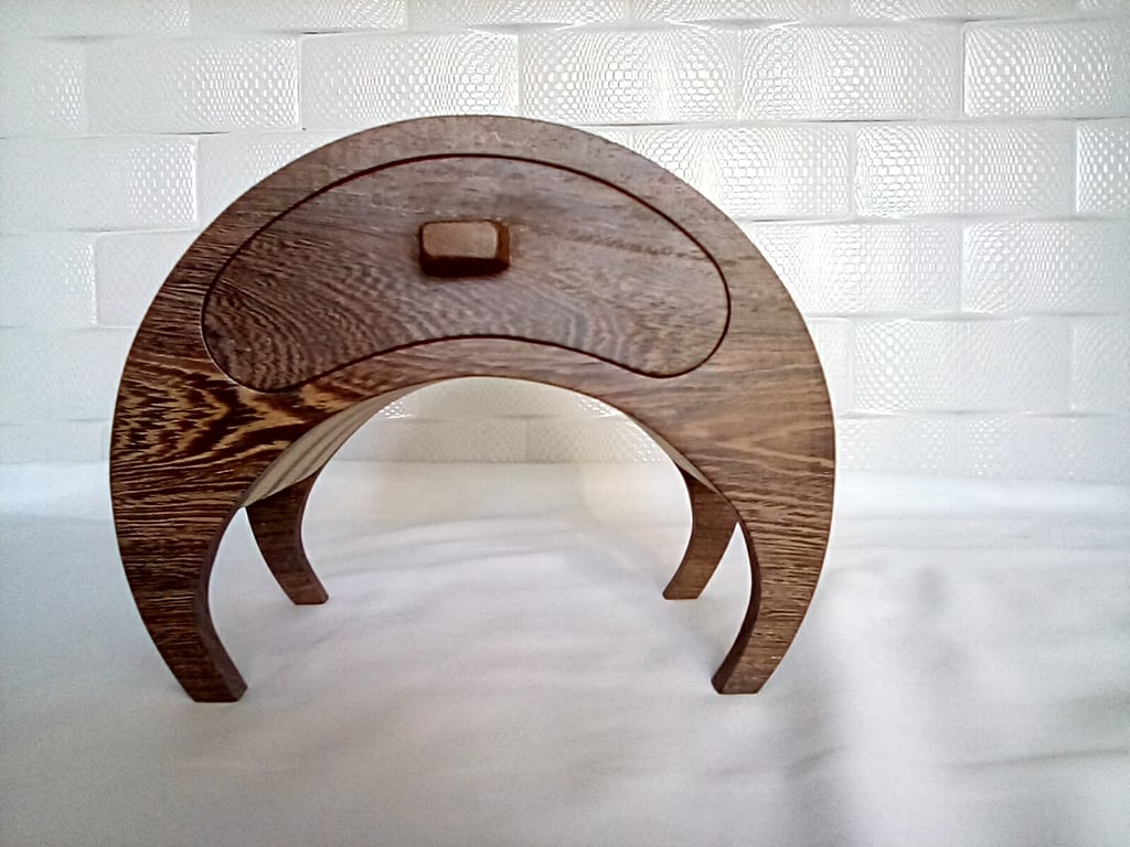Beautiful curved single drawer trinket box