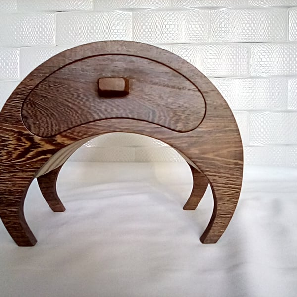 Beautiful curved single drawer trinket box