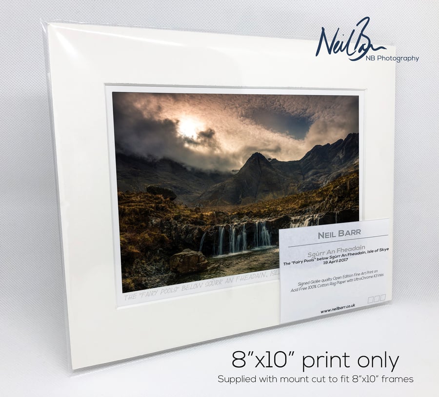 The Fairy Pools Isle of Skye Scotland - A5 (10" x 8") Unframed Print