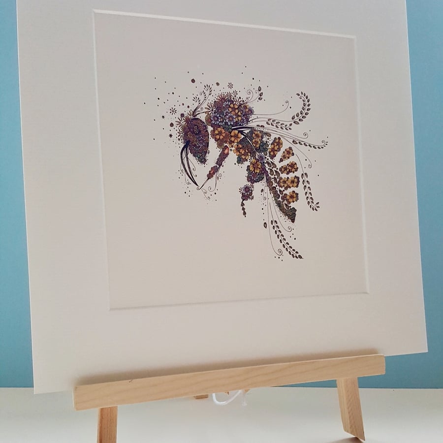 10 x 10” Honey Bee print
