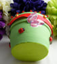 Red and White Fuchsia Flower Pot - Image 8