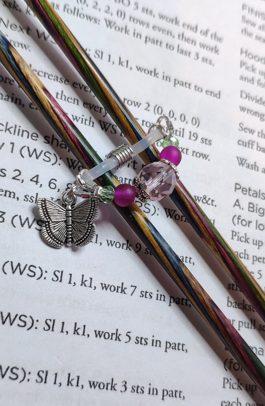 Butterfly Beaded Needle Hugger 