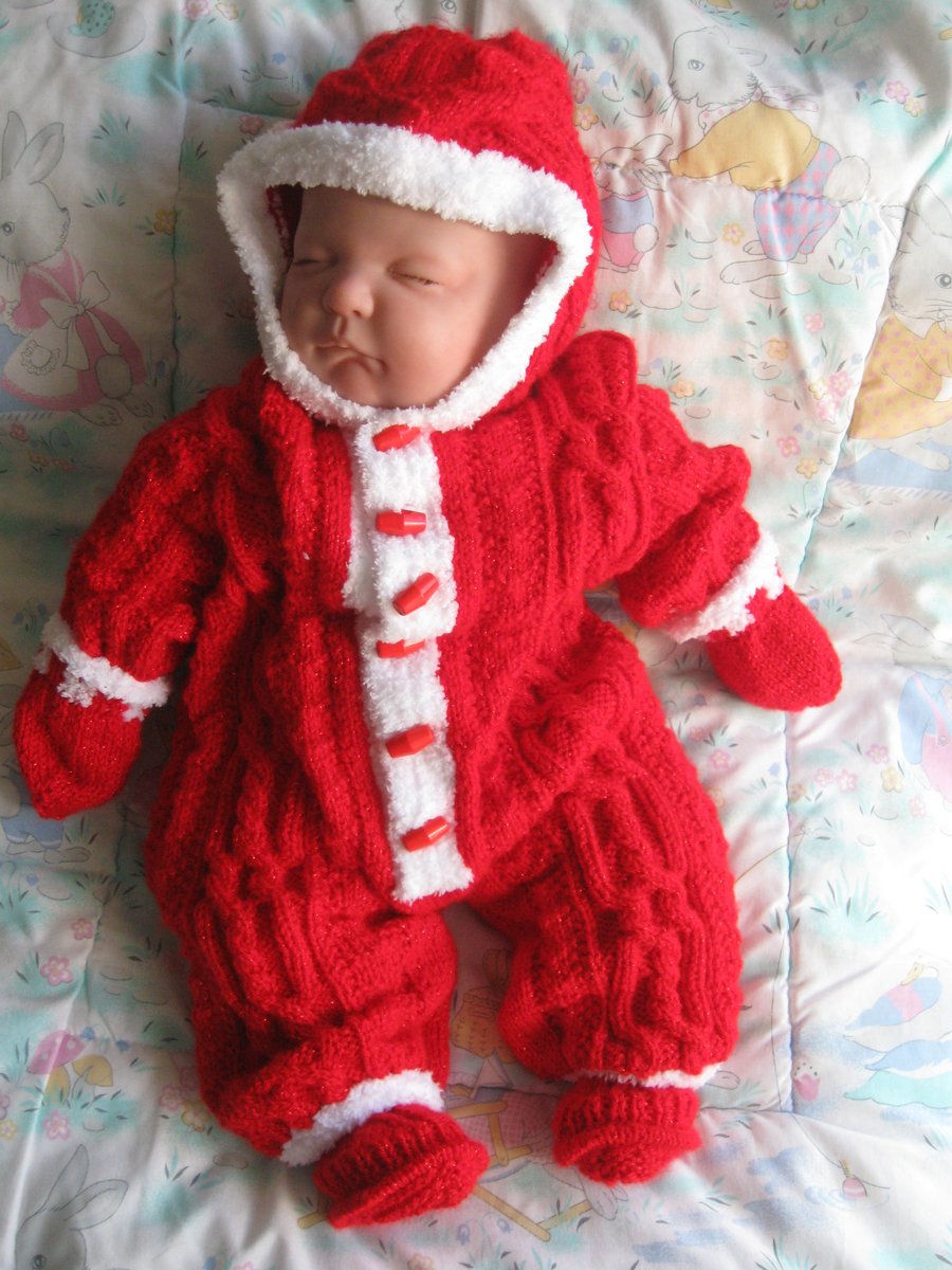 Gorgeous hand knitted onesie all over pattern, PRICE SLASHED