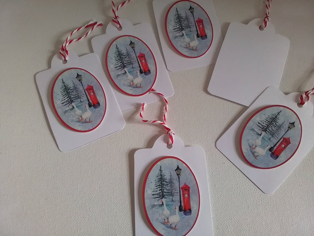 Christmas gift tags. Geese tags. Ref 490