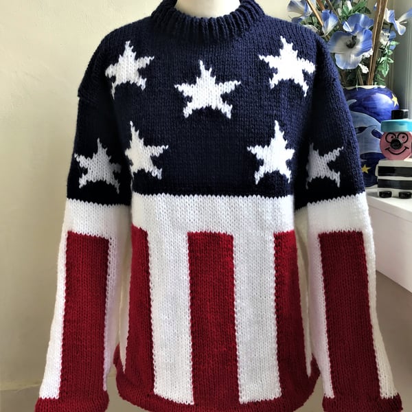 Firerstarter Prodigy Keith Flint American Flag Sweater