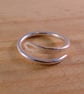 Sterling Silver Sewing Needle Adjustable Ring