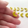 Pack of 12 yellow New Moons made with Bullseye 90coe glass